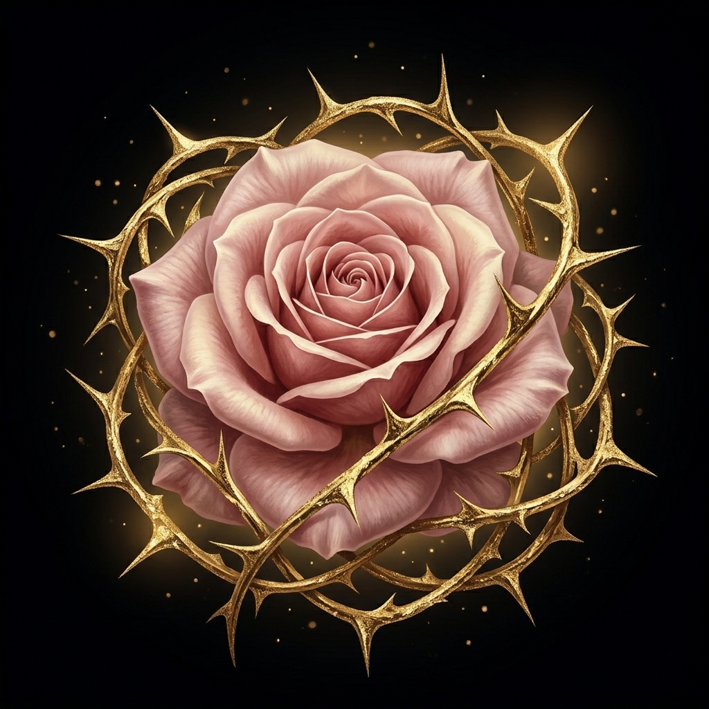 Delicate pink rose with golden thorns, Sleeping Beauty ballet performance by Soul of Classical Ballet — Ukrainian Ballet of Peace & Ukrainian Ballet of Odessa